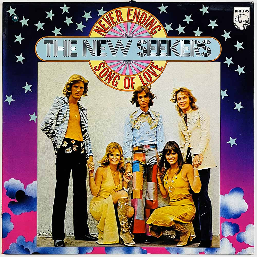 New Seekers LP Never ending song of love  kansi EX levy EX Käytetty LP