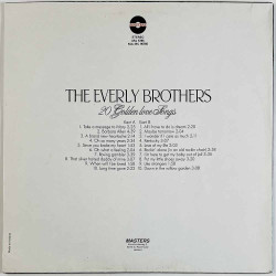 Everly Brothers LP 20 Golden love Songs  kansi VG+ levy EX- Käytetty LP