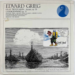 Grieg Edvard – Olav Trygvason 1980 NKF 30036 Scener, Op. 50 / Landkjenning Op. 31 Begagnat LP