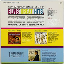 Elvis 1963 XLSP-2765 Elvis' Golden Records - Volume 3 Begagnat LP