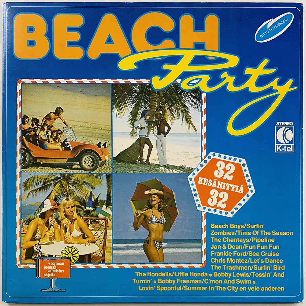 Jan & Dean, Beach Boys, Surfers ym. LP Beach Party 2LP  kansi EX levy EX Käytetty LP