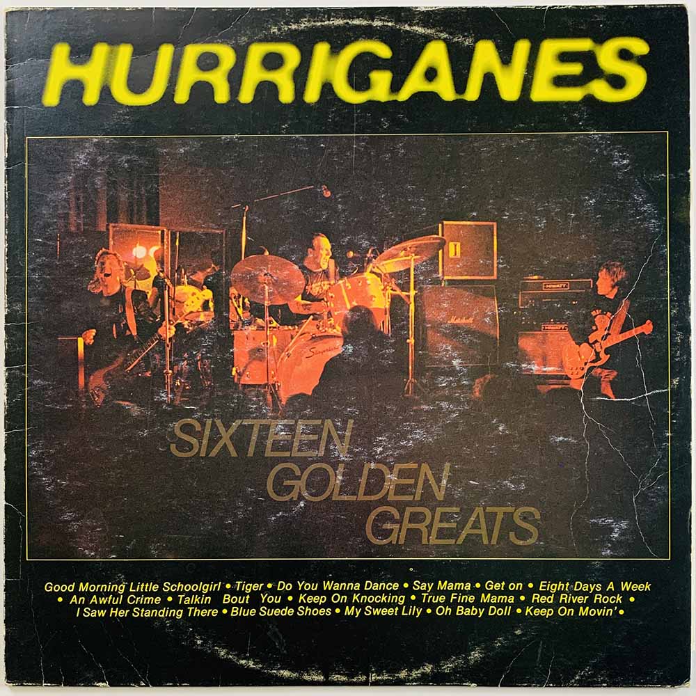 Hurriganes LP Sixteen golden greats  kansi VG levy G+ Käytetty LP