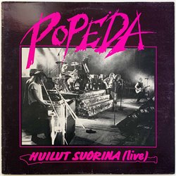 Popeda LP Huilut suorina (live)  kansi VG levy EX Käytetty LP