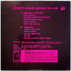 Popeda LP Huilut suorina (live)  kansi VG levy EX Käytetty LP