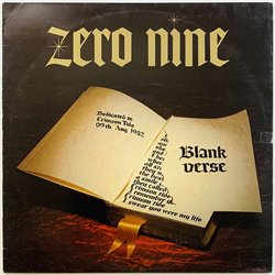 Zero Nine LP Blank Verse  kansi VG levy EX- Käytetty LP