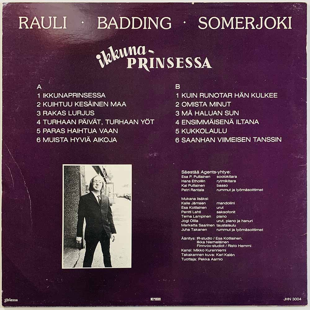 Somerjoki Rauli Badding 1982 JHN 3004 Ikkunaprinsessa Begagnat LP