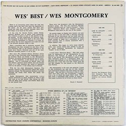 Montgomery Wes LP Wes’ best  kansi VG levy EX- Käytetty LP