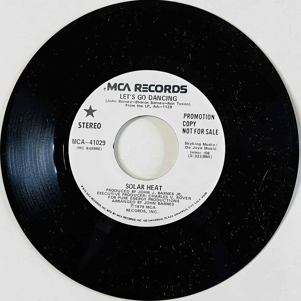 Solar Heat Käytetty 7” ei kuvakantta Let's Go Dancing  kansi Ei kuvakantta levy EX- käytetty vinyylisingle