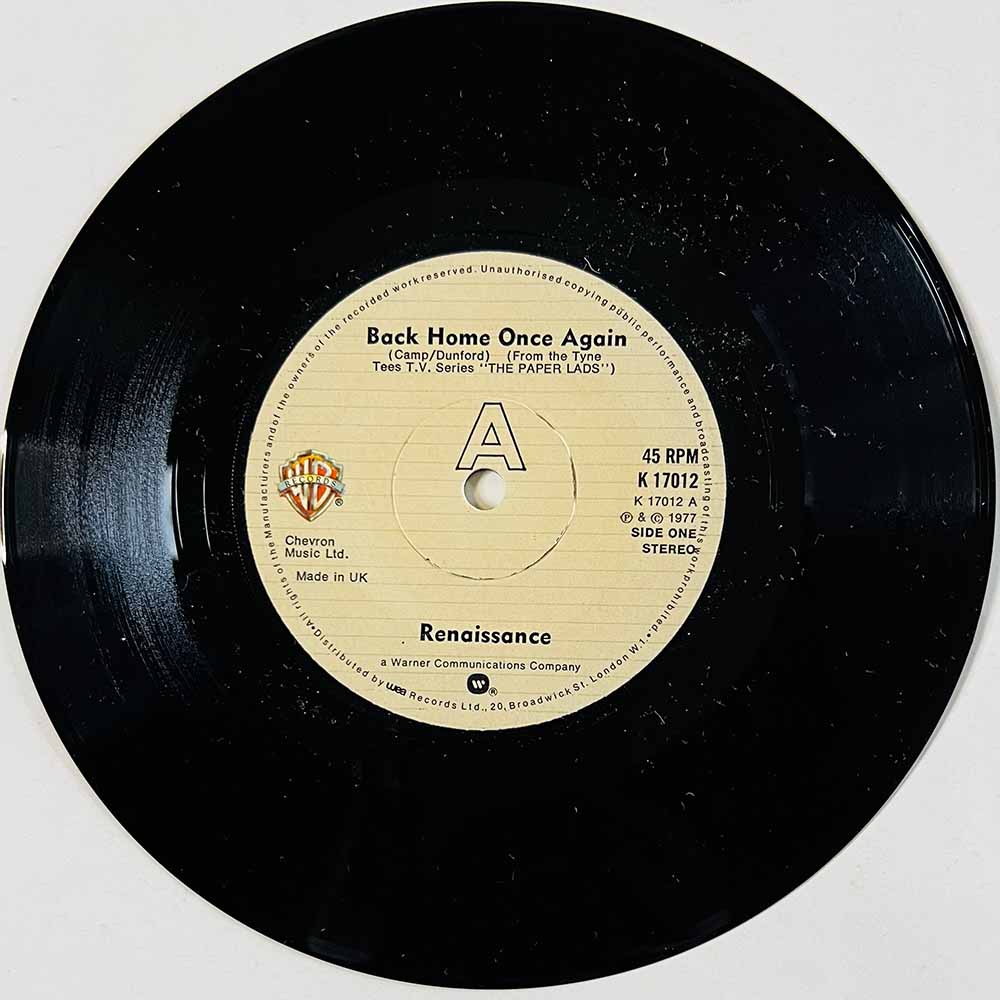 Renaissance 1977 K 17012 Back Home Once Again begagnad singelskiva