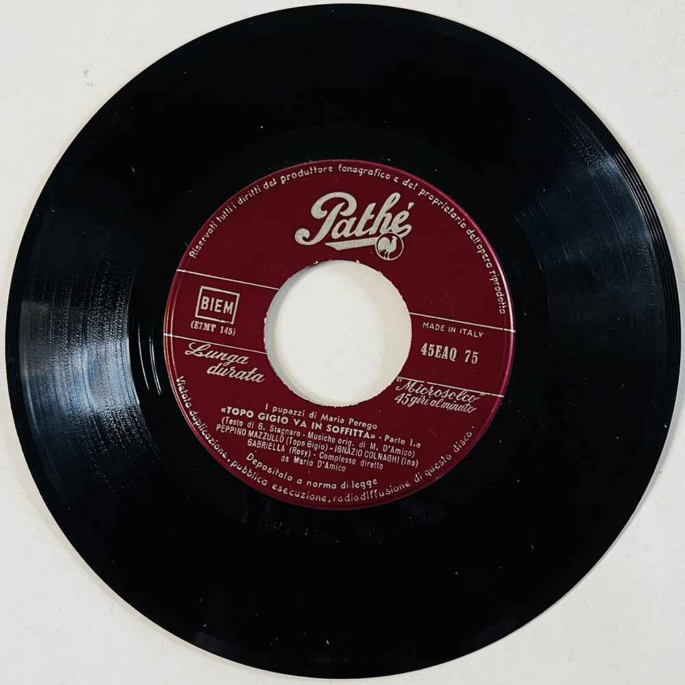 Gigio Topo Käytetty 7” ei kuvakantta Topo Gigio Va In Soffitta  kansi Ei kuvakantta levy VG käytetty vinyylisingle