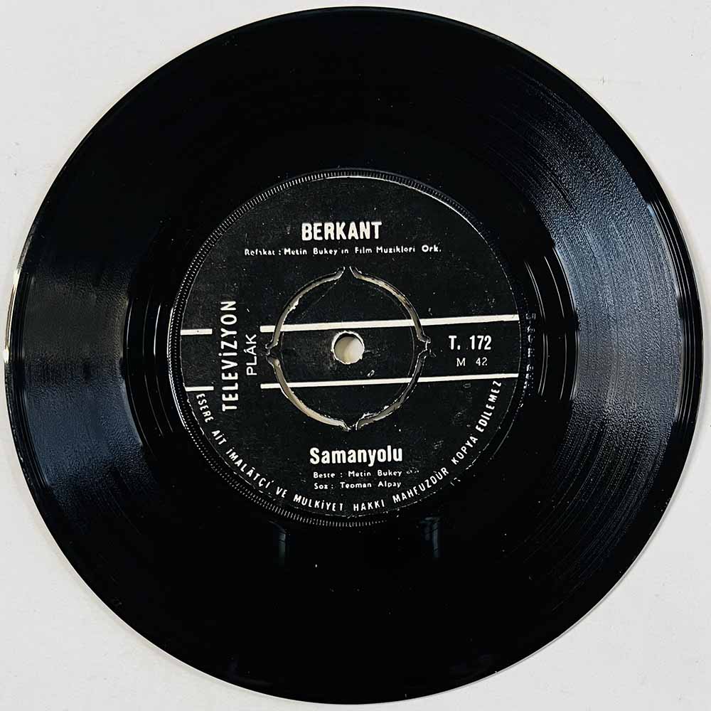 Berkant Käytetty 7” ei kuvakantta Samanyolu / Özledim Seni  kansi Ei kuvakantta levy VG käytetty vinyylisingle