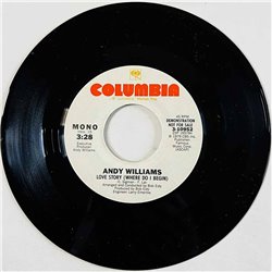 Andy Williams Käytetty 7” ei kuvakantta Love Story (Where Do I Begin)  kansi Ei kuvakantta levy EX käytetty vinyylisingle