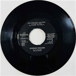 Wiklund Gunnar Käytetty 7” ei kuvakantta Det är Härligt Att Leva / Om Världen Var Min  kansi Ei kuvakantta levy VG+ käytetty vin