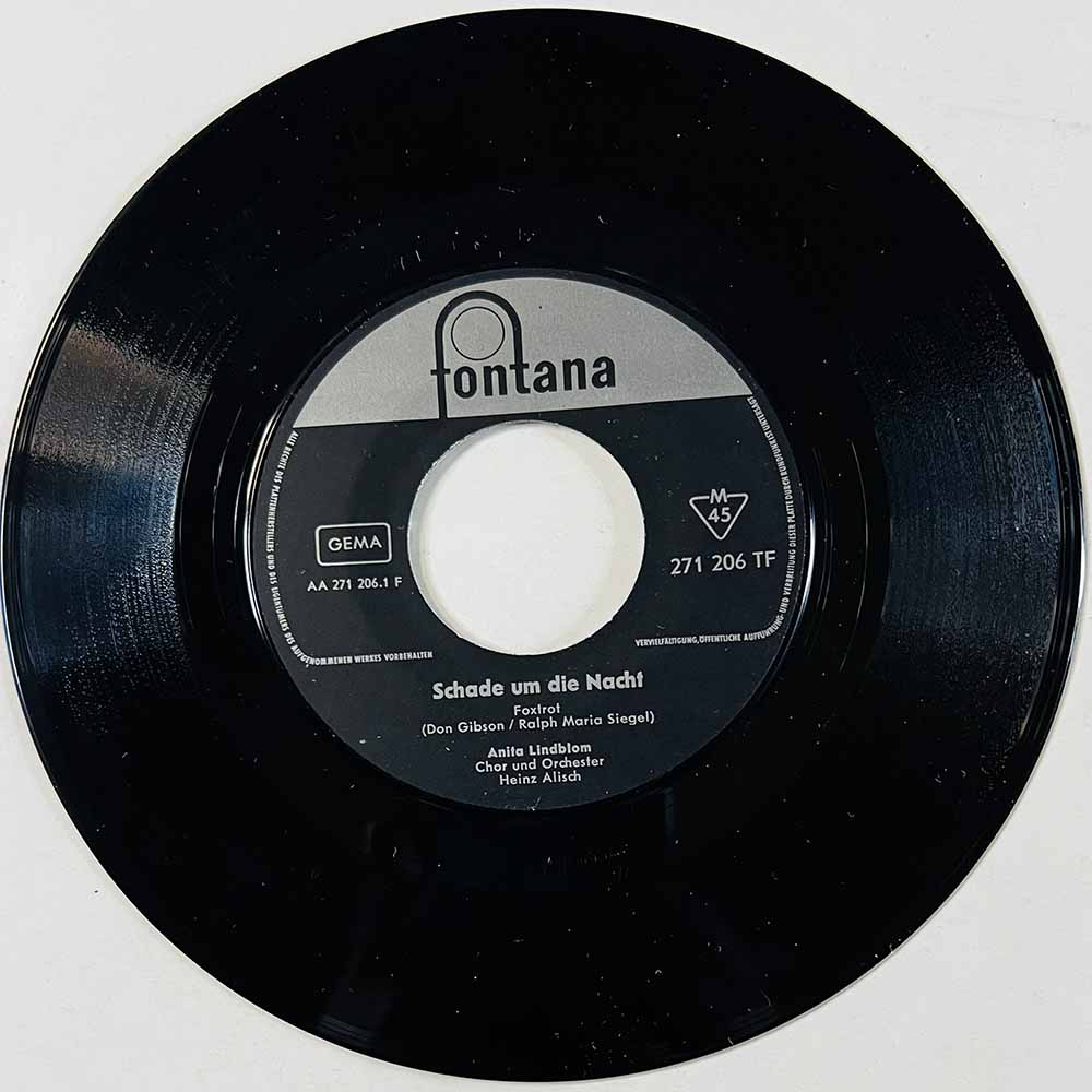 Lindblom Anita 1962 271 206 TF Schade Um Die Nacht begagnad singelskiva