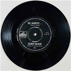 Gilbert Becaud Käytetty 7” ei kuvakantta Dis, Mariette... / Plein Soleil  kansi Ei kuvakantta levy VG+ käytetty vinyylisingle