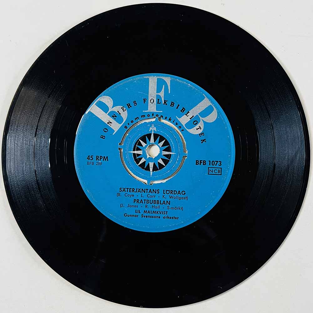 Malmkvist Lil Käytetty 7” ei kuvakantta Säterjäntans Lördag  kansi Ei kuvakantta levy VG käytetty vinyylisingle