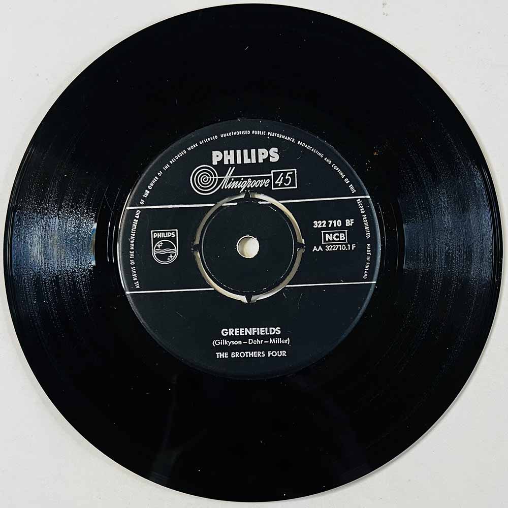 Brothers Four 1963 322 710 BF Greenfields begagnad singelskiva