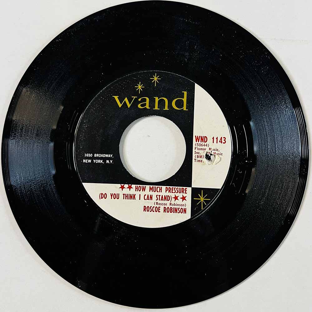 Roscoe Robinson Käytetty 7” ei kuvakantta How Much Pressure (Do You Think I Can Stand)  kansi Ei kuvakantta levy EX- käytetty vi