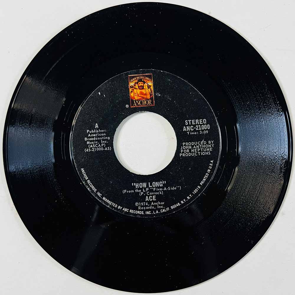 Ace Käytetty 7” ei kuvakantta How Long  kansi Ei kuvakantta levy VG+ käytetty vinyylisingle