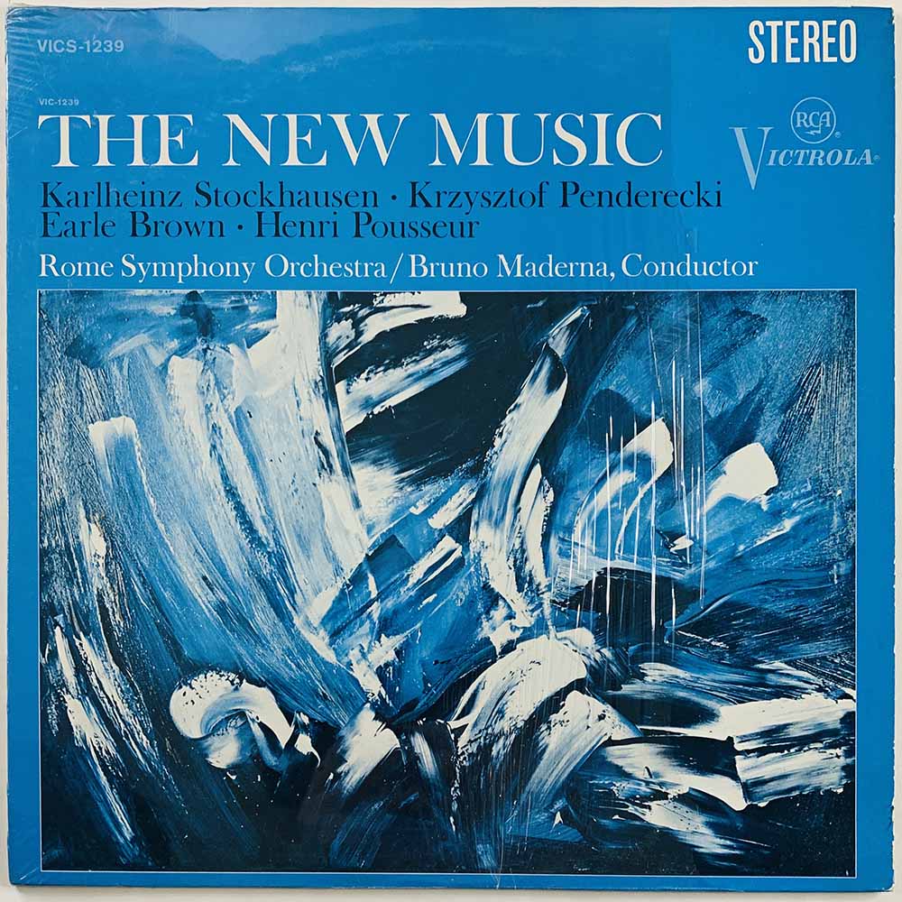 Karlheinz Stockhausen, Rome Symp. Orch. LP The New Music  kansi VG+ levy EX- Käytetty LP