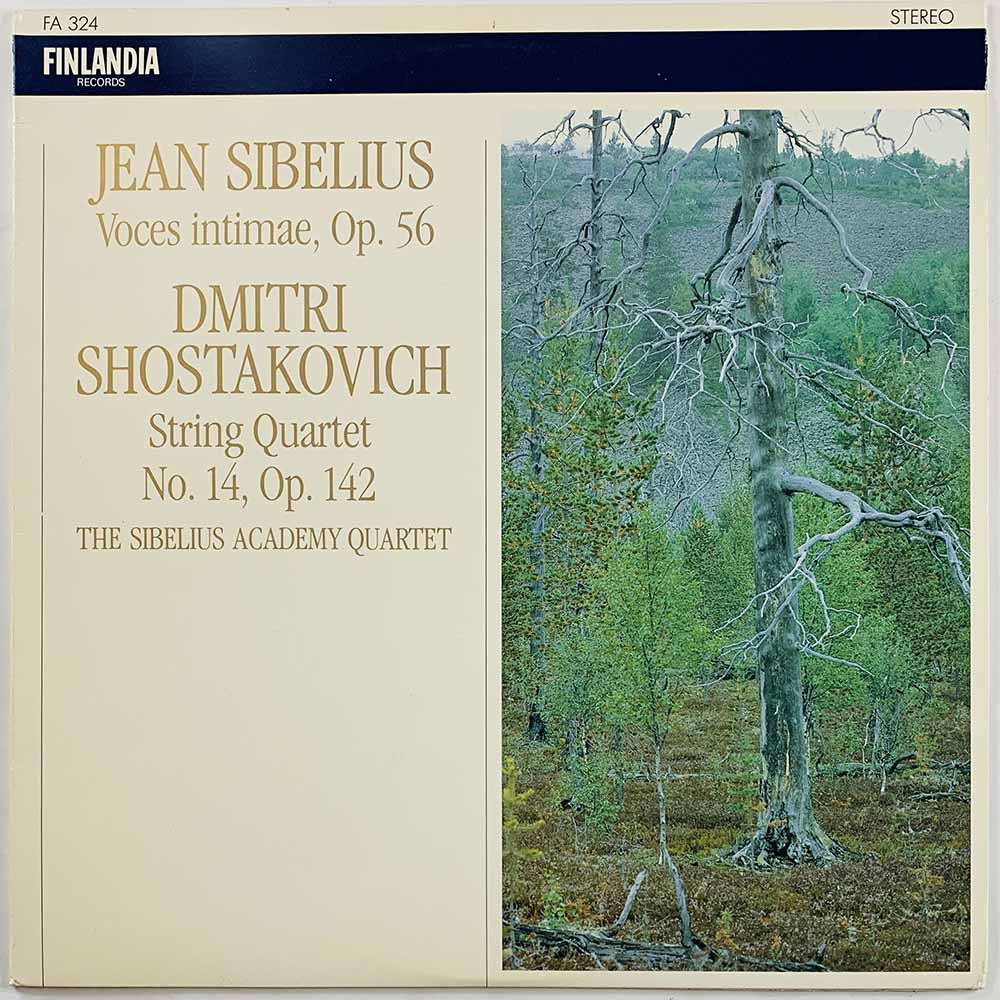 Sibelius Jean, Sibelius Academy Quartet LP Voces Intimae, Op. 56  kansi EX- levy EX Käytetty LP