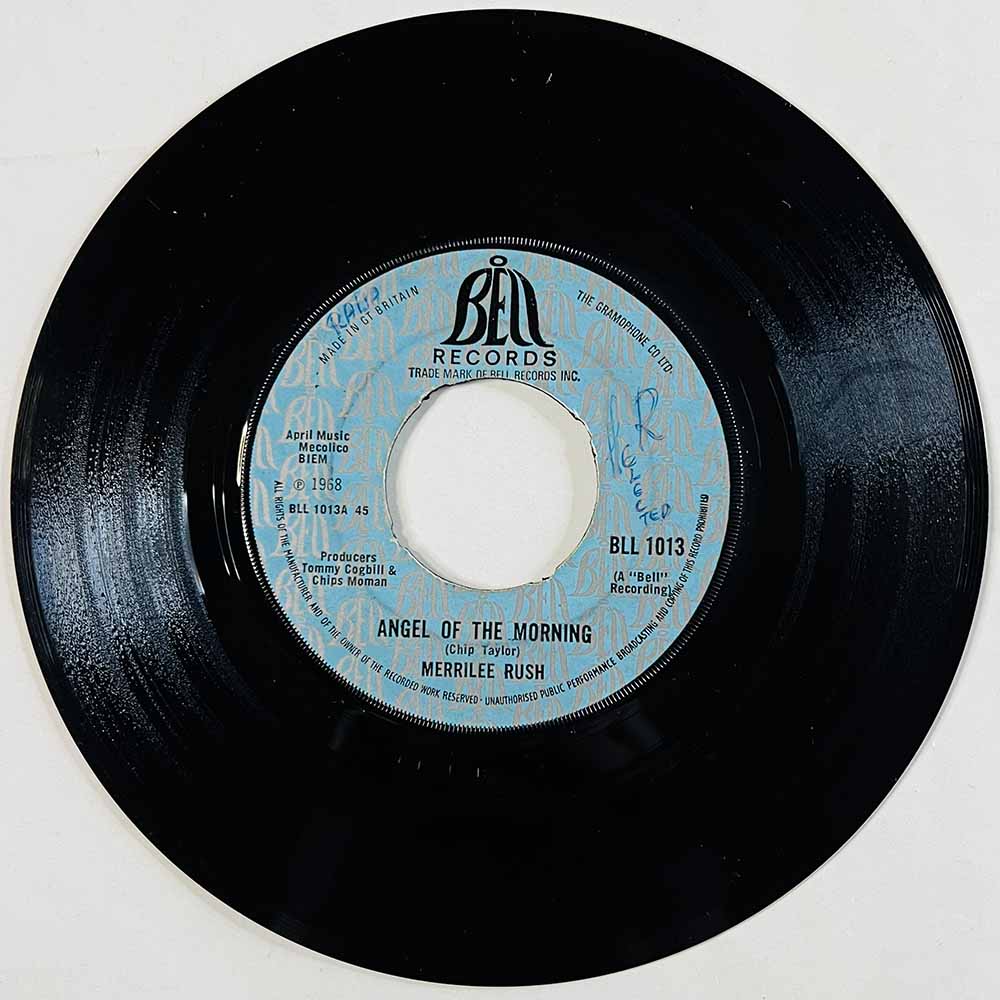 Merrilee Rush Käytetty 7” ei kuvakantta Angel Of The Morning   kansi Ei kuvakantta levy G+ käytetty vinyylisingle