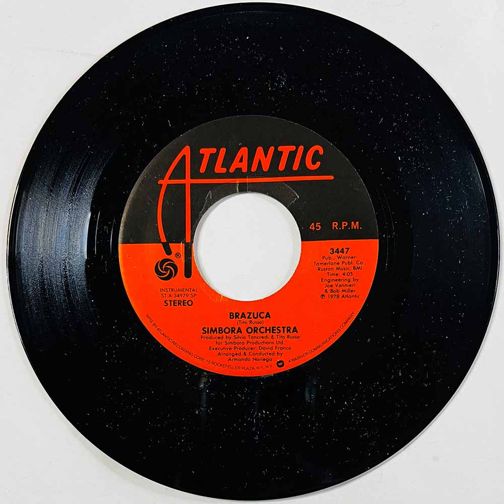 Simbora Orchestra Käytetty 7” ei kuvakantta Brazuca  kansi Ei kuvakantta levy EX käytetty vinyylisingle