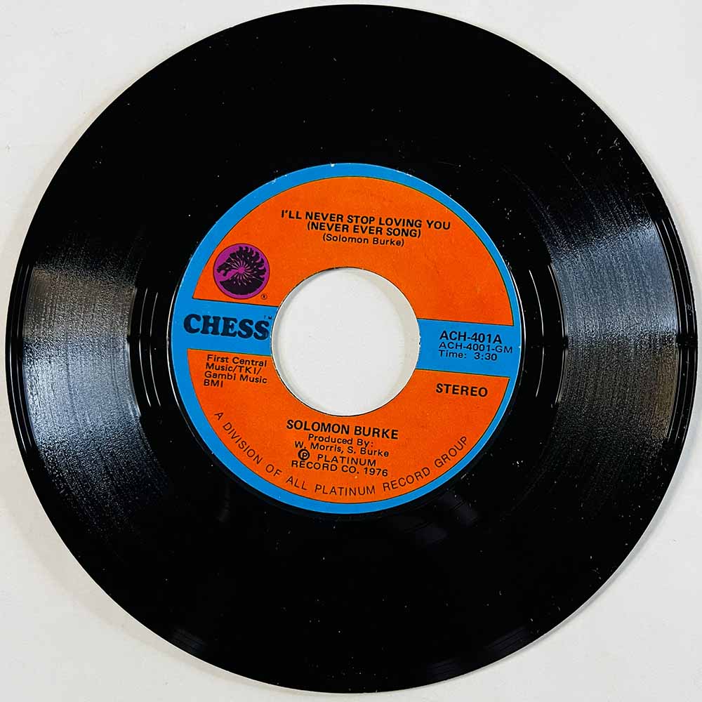 Burke Solomon 1976 ACH-401 I'll Never Stop Loving You (Never Ever Song) begagnad singelskiva