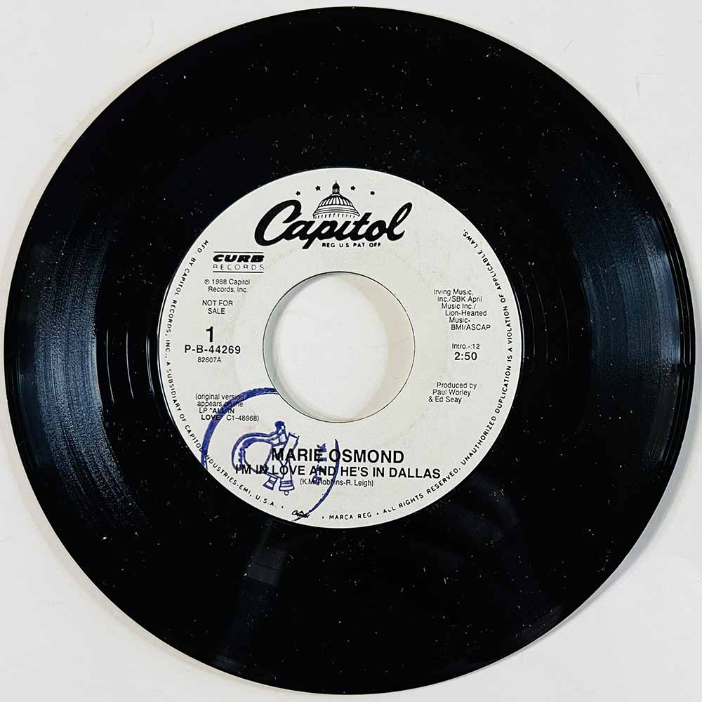 Osmond Marie 1988 P-B-44269 I'm In Love And He's In Dallas begagnad singelskiva