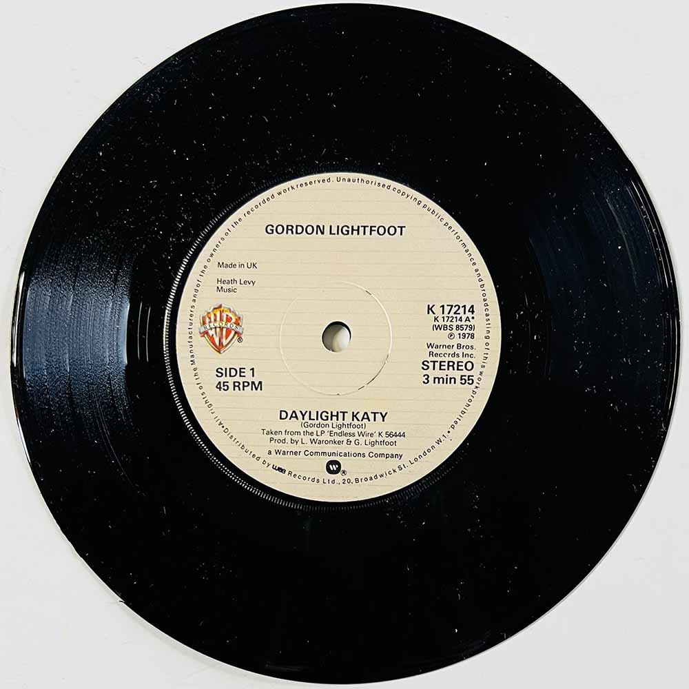 Lightfoot Gordon Käytetty 7” ei kuvakantta Daylight Katy  kansi Ei kuvakantta levy EX käytetty vinyylisingle
