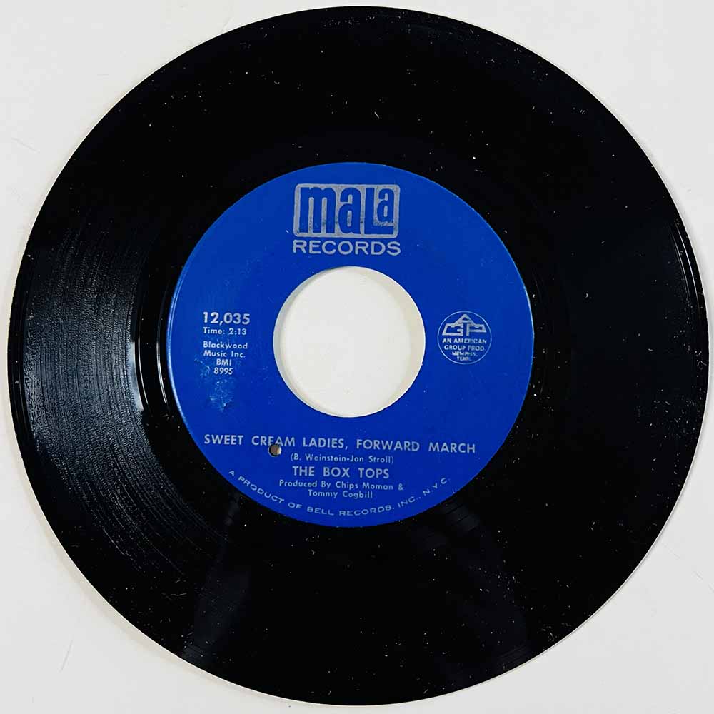 Box Tops Käytetty 7” ei kuvakantta Sweet Cream Ladies, Forward March / I See Only Sunshine  kansi Ei kuvakantta levy EX- käytett