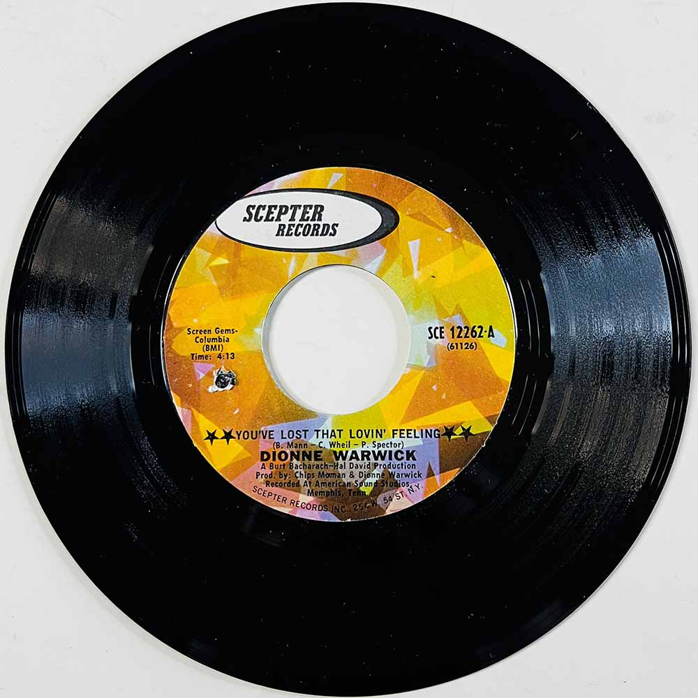 Warwick Dionne Käytetty 7” ei kuvakantta You've Lost That Lovin' Feeling  kansi Ei kuvakantta levy EX käytetty vinyylisingle