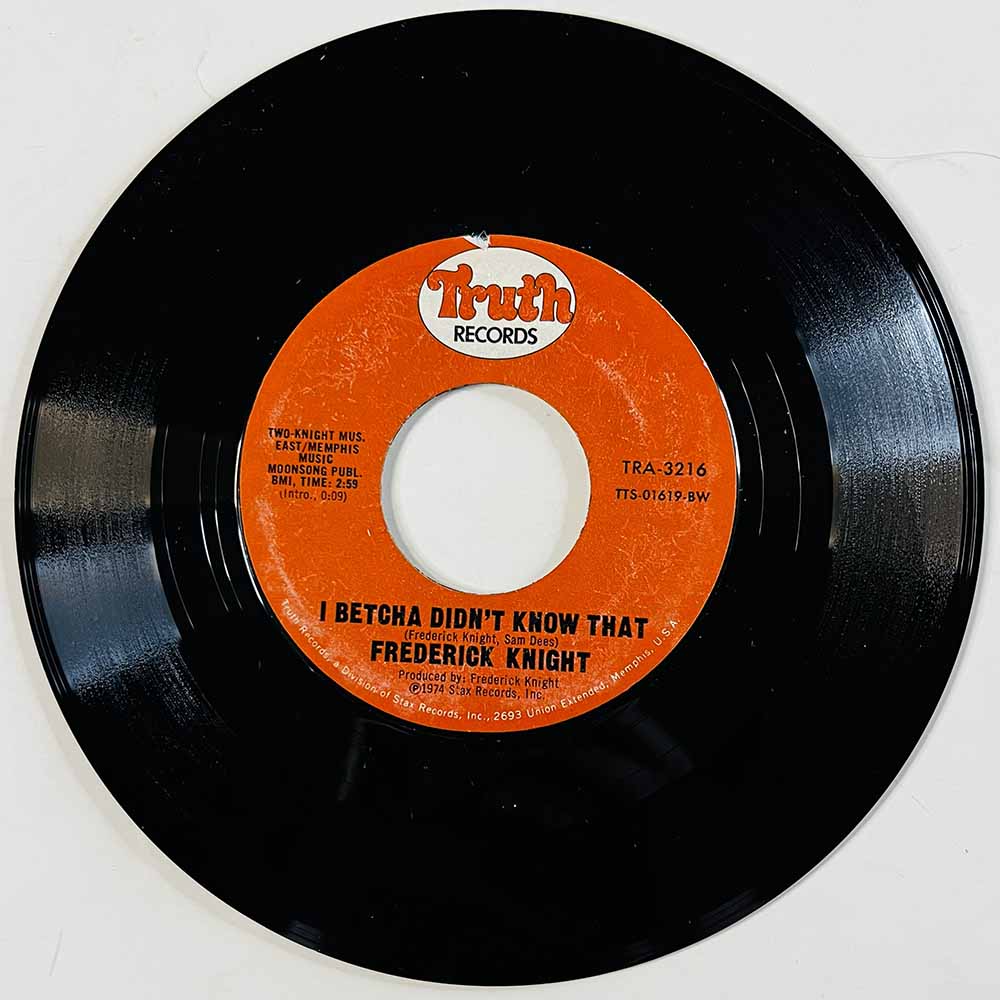Knight Frederick Käytetty 7” ei kuvakantta I Betcha Didn't Know That  kansi Ei kuvakantta levy EX käytetty vinyylisingle
