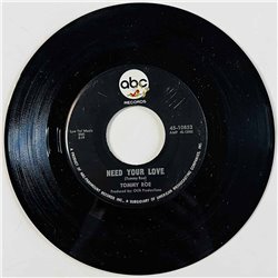 Roe Tommy  Käytetty 7” ei kuvakantta Hooray For Hazel / Need Your Love  kansi Ei kuvakantta levy VG+ käytetty vinyylisingle