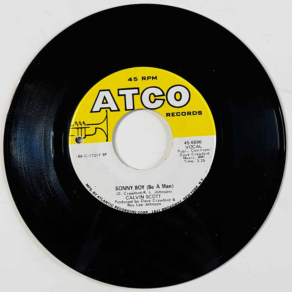 Scott Calvin Käytetty 7” ei kuvakantta Sonny Boy (Be A Man) / I'm Taking You Home To Mama  kansi Ei kuvakantta levy VG käytetty 