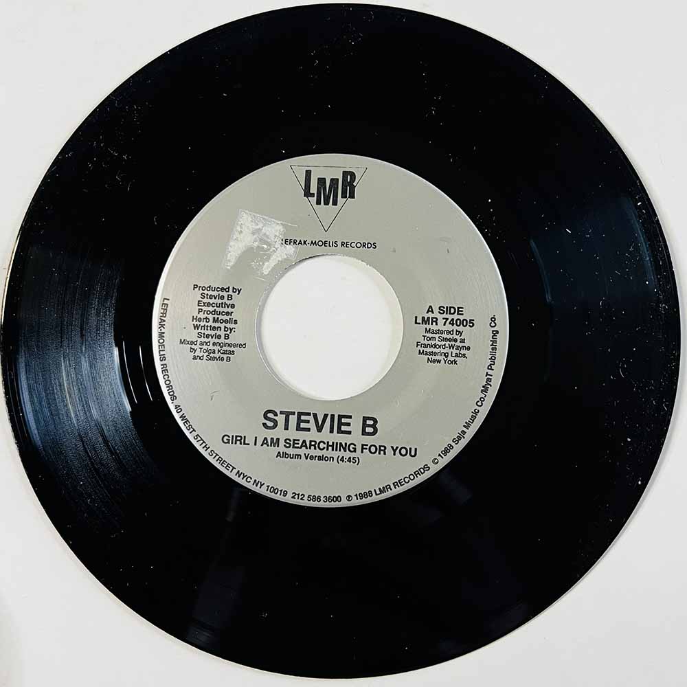 Stevie B Käytetty 7” ei kuvakantta Girl I Am Searching For You  kansi Ei kuvakantta levy EX käytetty vinyylisingle