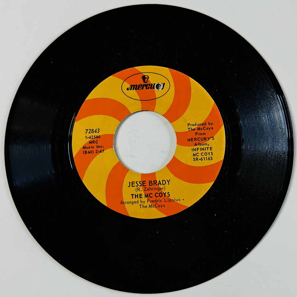 McCoys Käytetty 7” ei kuvakantta Jesse Brady  kansi Ei kuvakantta levy VG+ käytetty vinyylisingle