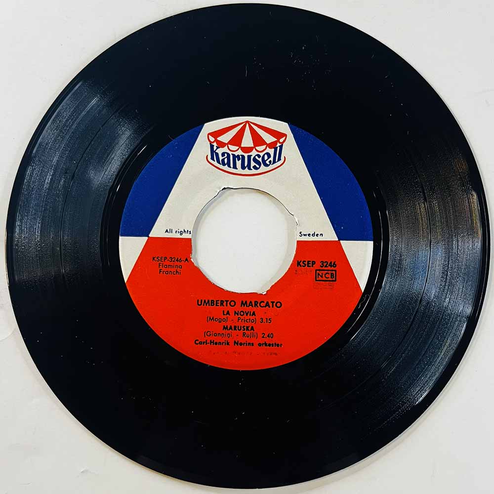 Marcato Umberto Käytetty 7” ei kuvakantta La Novia EP  kansi Ei kuvakantta levy VG+ käytetty vinyylisingle