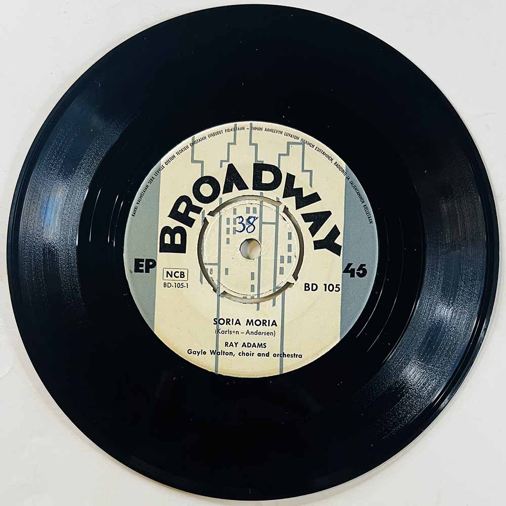 Adams Ray Käytetty 7” ei kuvakantta Soria Moria / Keep Her Happy  kansi Ei kuvakantta levy VG- käytetty vinyylisingle