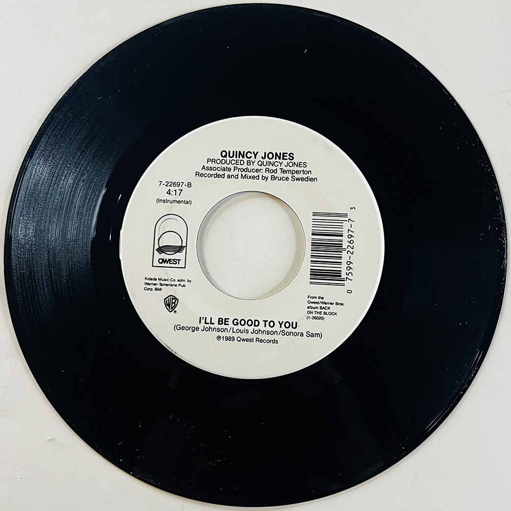 Jones Quincy Käytetty 7” ei kuvakantta I'll Be Good To You  kansi Ei kuvakantta levy EX käytetty vinyylisingle