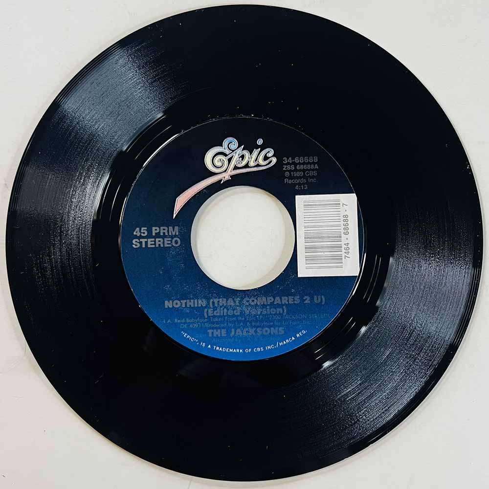 Jacksons Käytetty 7” ei kuvakantta Nothin (That Compares 2 U)  kansi Ei kuvakantta levy EX käytetty vinyylisingle