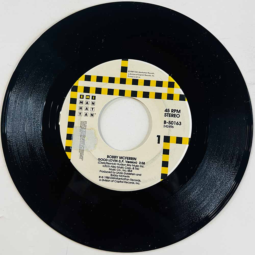McFerrin Bobby Käytetty 7” ei kuvakantta Good Lovin' / Don't Worry Be Happy  kansi Ei kuvakantta levy EX- käytetty vinyylisingle