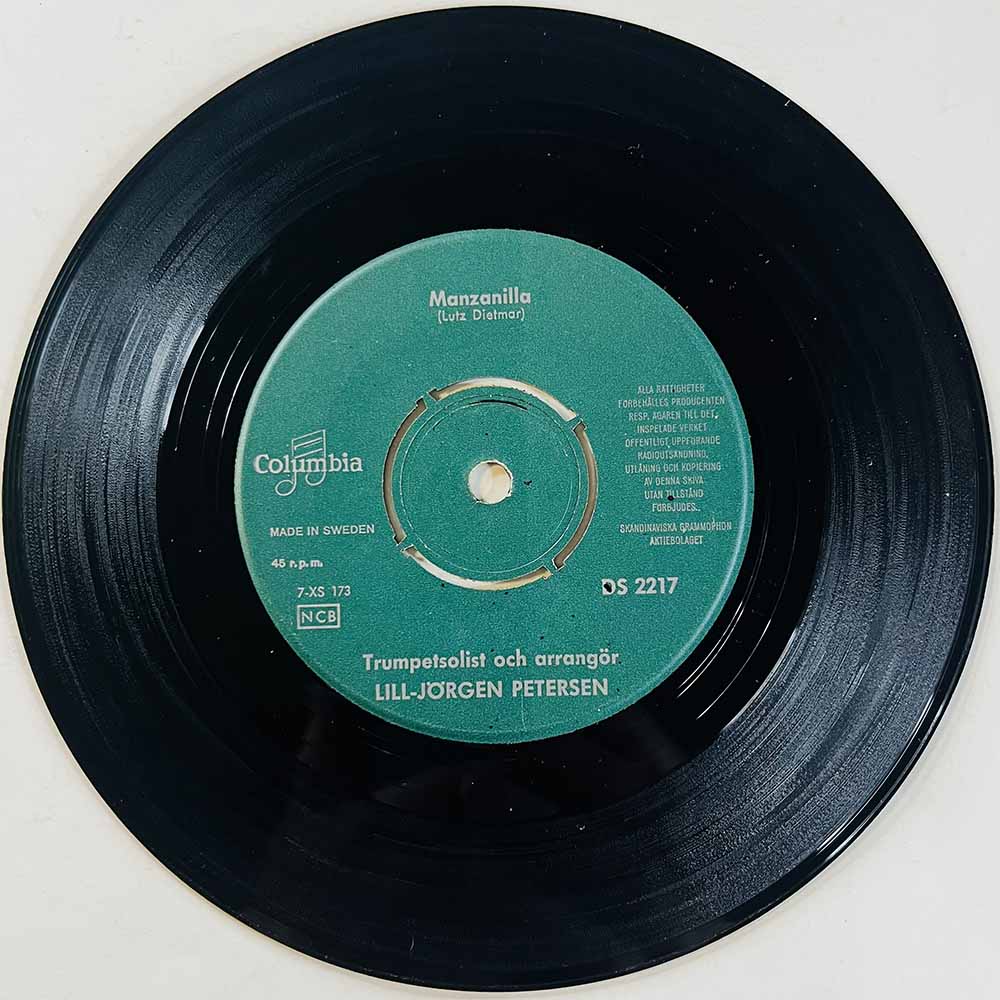 Petersen Jörgen Käytetty 7” ei kuvakantta Manzanilla / Two Dark Eyes  kansi Ei kuvakantta levy VG käytetty vinyylisingle