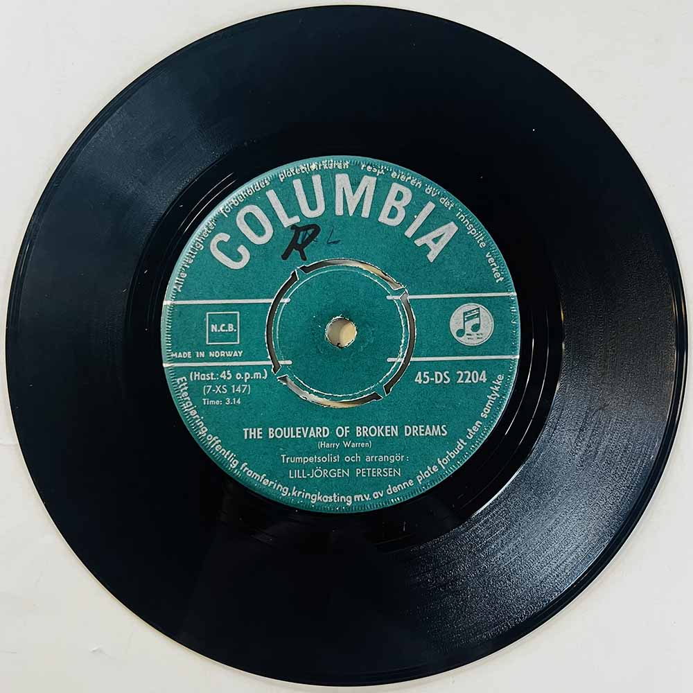 Petersen Jörgen Käytetty 7” ei kuvakantta The Boulevard Of Broken Dreams  kansi Ei kuvakantta levy VG- käytetty vinyylisingle