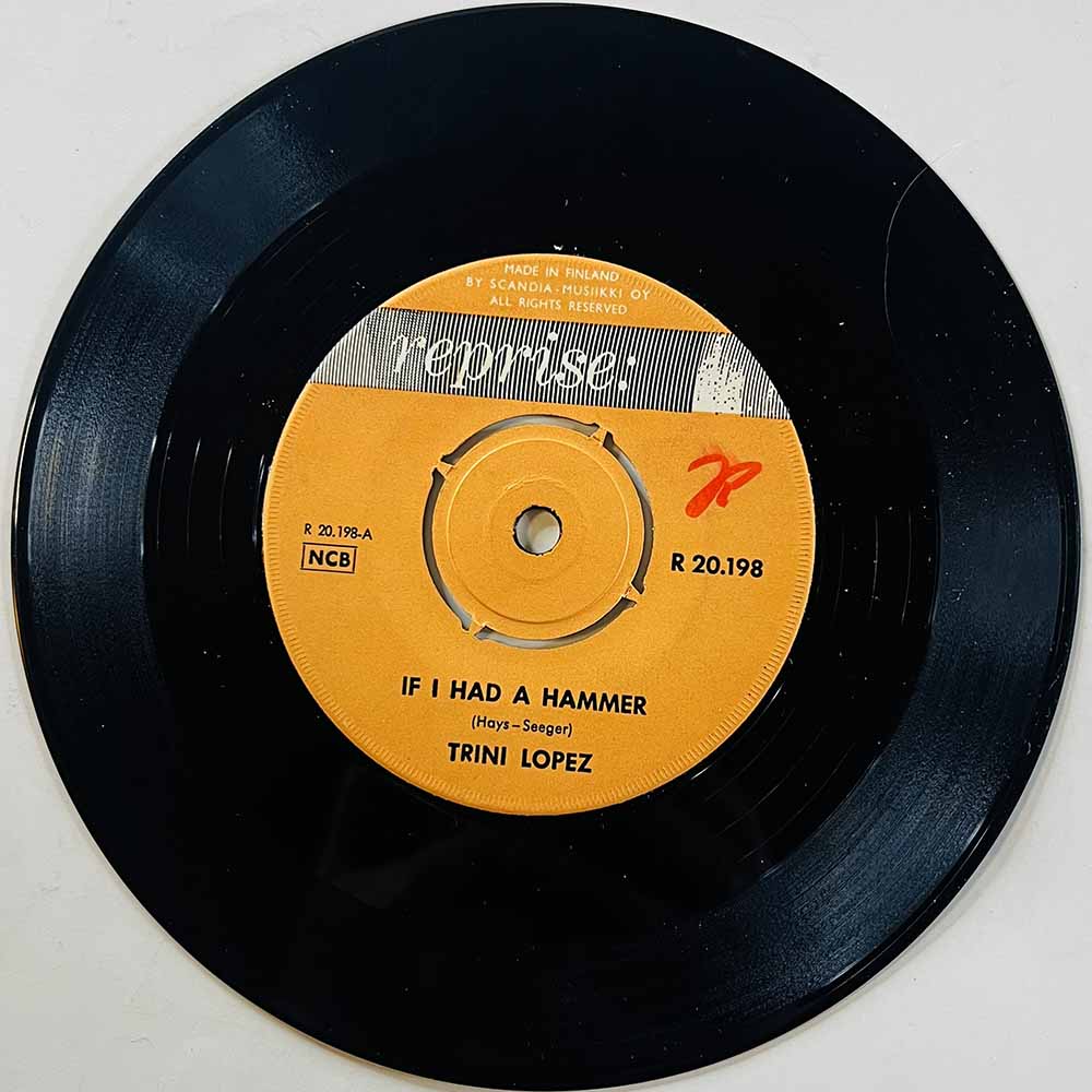Lopez Trini Käytetty 7” ei kuvakantta If I Had A Hammer / Unchain My Heart  kansi Ei kuvakantta levy G+ käytetty vinyylisingle