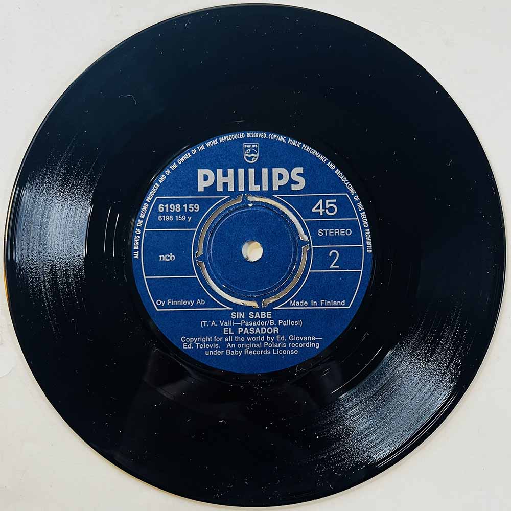 El Pasador Käytetty 7” ei kuvakantta Amada Mia, Amore Mio / Sin Sabe  kansi Ei kuvakantta levy EX käytetty vinyylisingle