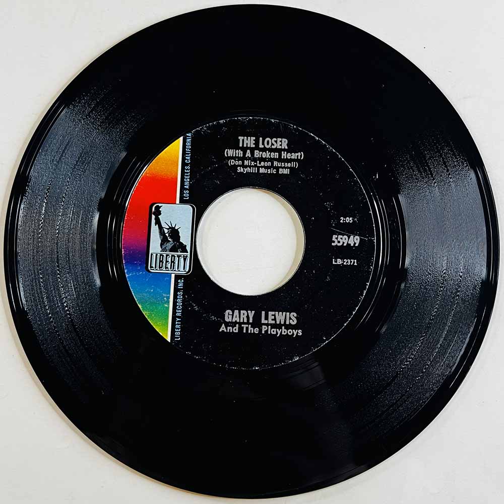 Gary Lewis & The Playboys 1967 55949 The Loser (With A Broken Heart) begagnad singelskiva