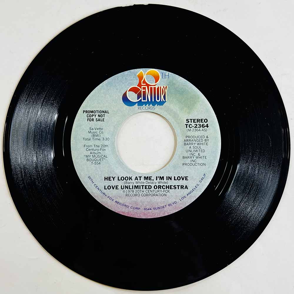 Love Unlimited Orchestra 1978 TC-2364 Hey Look At Me, I'm In Love begagnad singelskiva