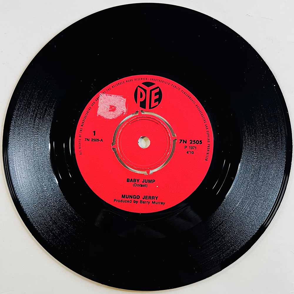Mungo Jerry 1971 7N 2505 Baby Jump begagnad singelskiva