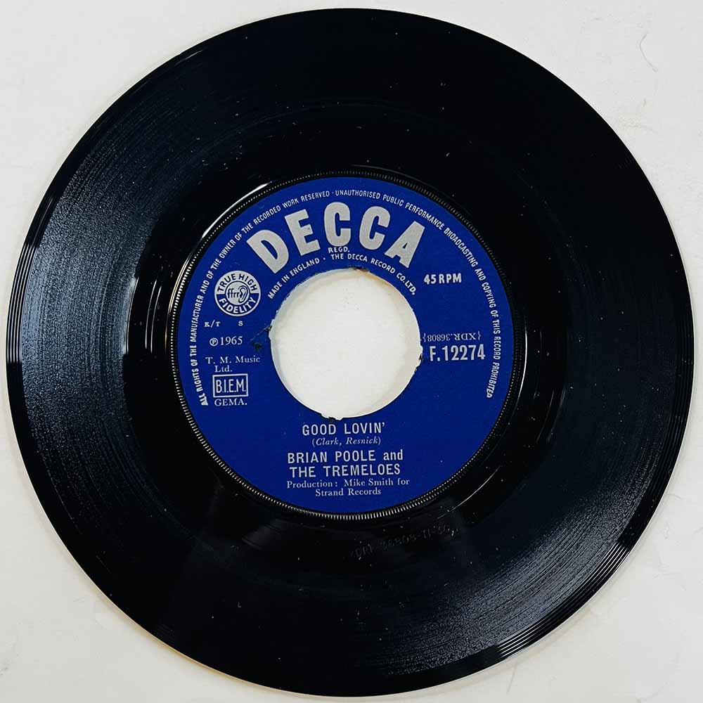 Brian Poole & The Tremeloes Käytetty 7” ei kuvakantta Good Lovin' / Could It Be You?  kansi Ei kuvakantta levy EX- käytetty viny